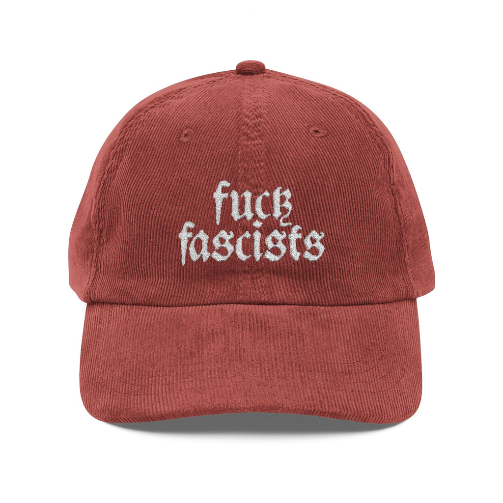 Fuck Fascists | Embroidered Corduroy Cap