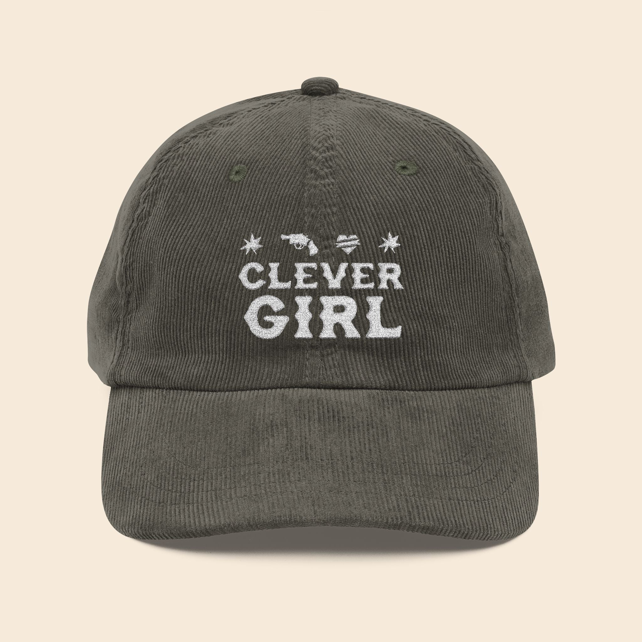 Clever Girl | Embroidered Corduroy Cap