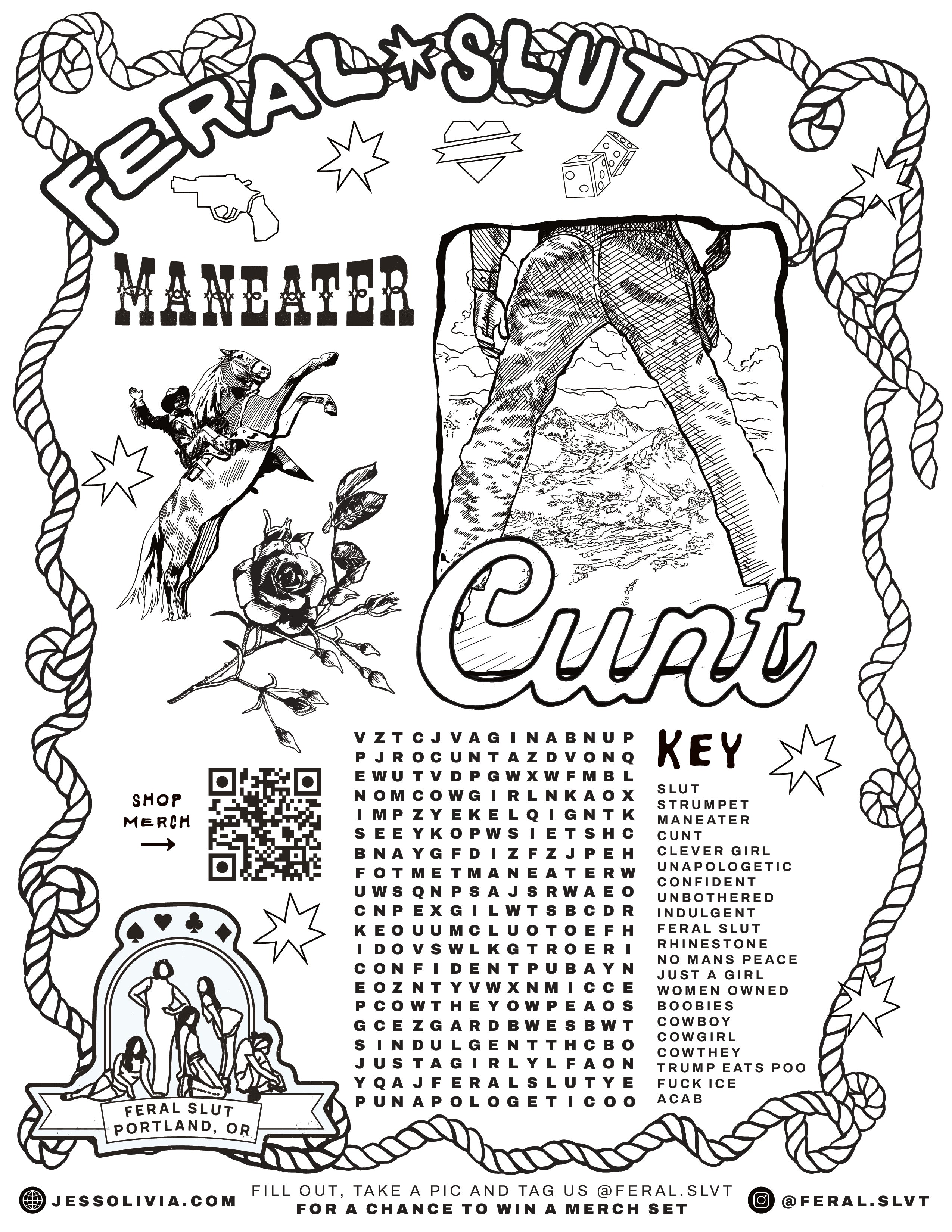 Dirtbag Western Coloring Page