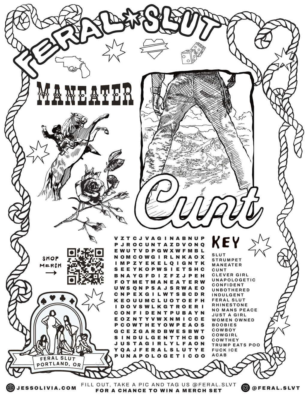 June Dirtbag Western Coloring Page Bundle