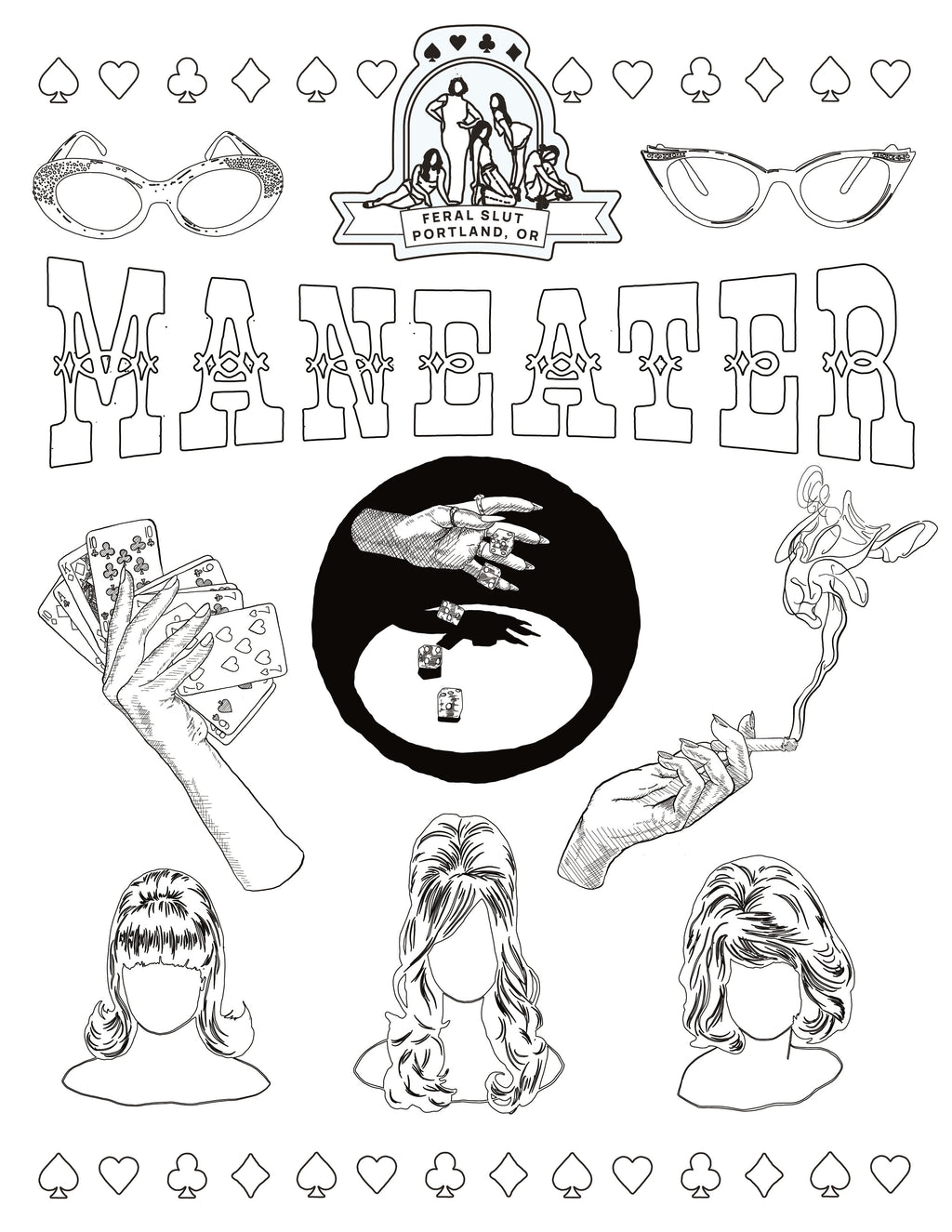 June Dirtbag Western Coloring Page Bundle
