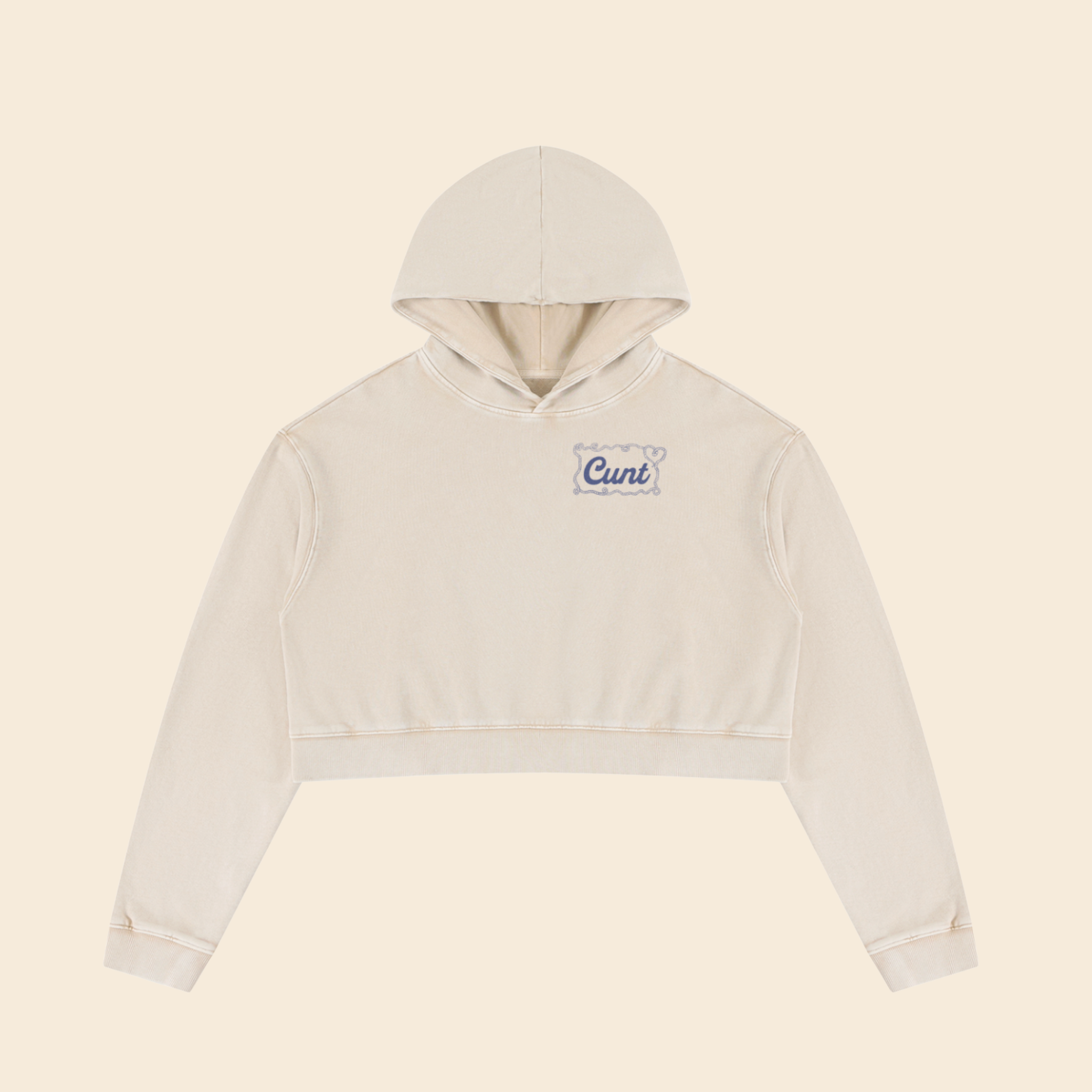 Cunt | Mineral Washed Crop Hoodie